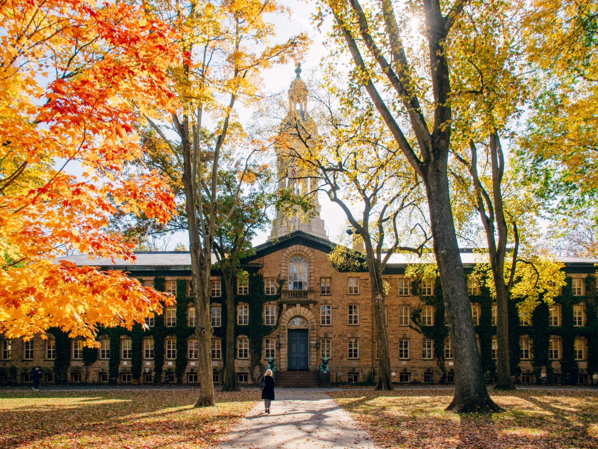 the Main Building of Princeton University at Front Gate  