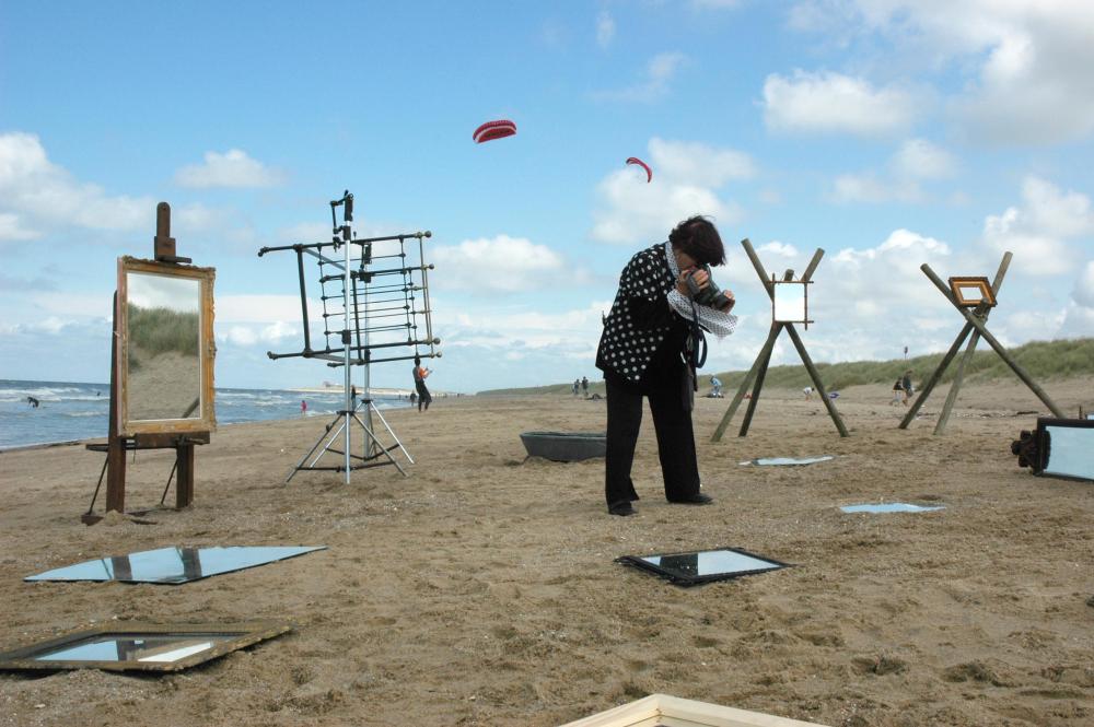 Agnès Varda sur un tournage